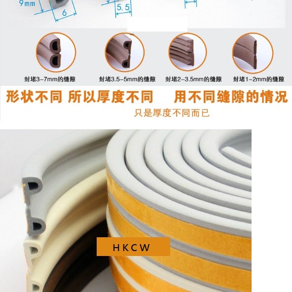 門窗縫隙密封 隔音條 隔音門條 (P型 一米單條裝)