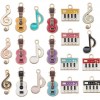 滴油 音樂 音符吊墜 DIY 手工飾品 匙扣 一套20個