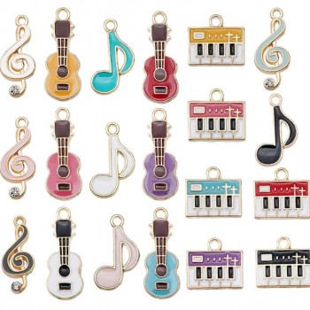 滴油 音樂 音符吊墜 DIY 手工飾品 匙扣 一套20個