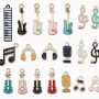 滴油 音樂 結他 提琴 音符吊墜 DIY 手工飾品 匙扣 一套20個