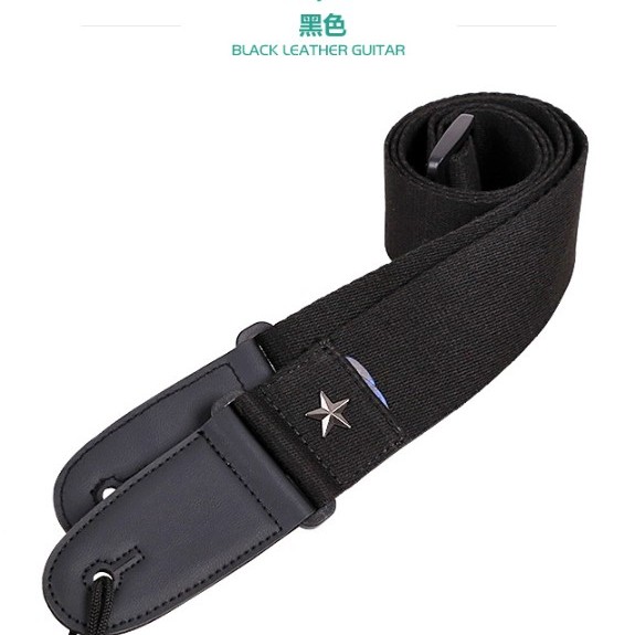 結他背帶 結他帶 加厚 棉質 黑色