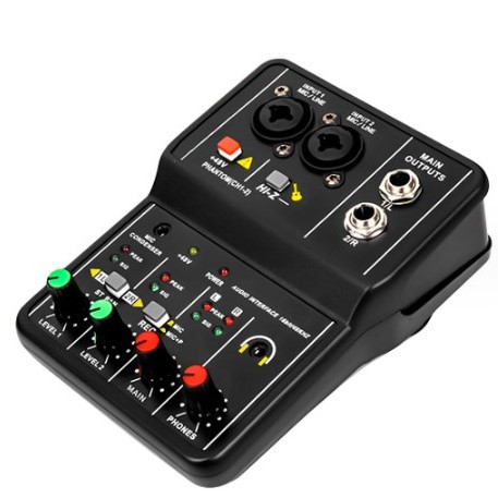 Q12 電腦手機音效卡 sound card 錄音混音器 小型 Mixers