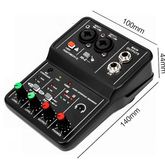 Q12 電腦手機音效卡 sound card 錄音混音器 小型 Mixers