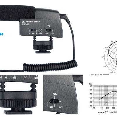 Sennheiser MKE 400 Compact Video Camera Shotgun Microphone