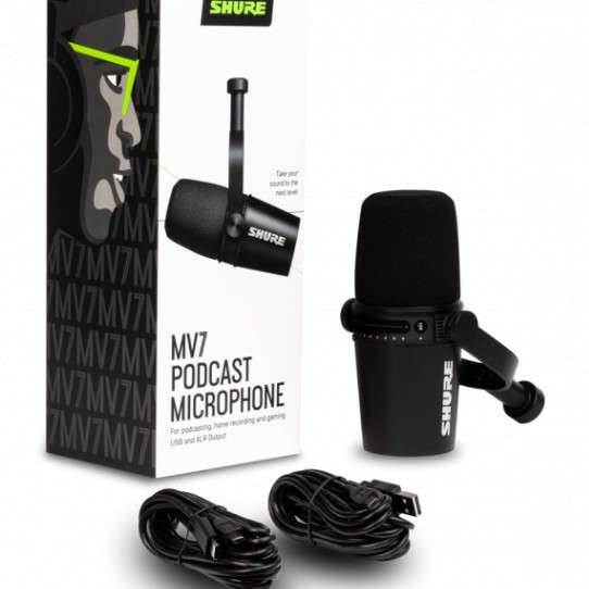 SHURE mv7  XLR/USB recording MICROPHONE