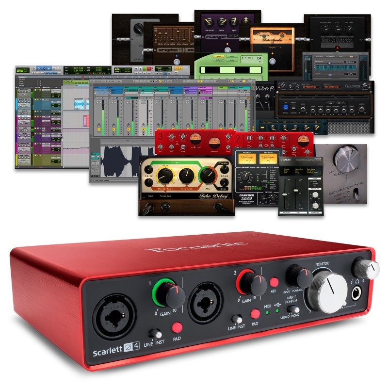 focusrite scarlett 2i4 (2ND GEN) (2IN 4OUT) USB Audio Interface 