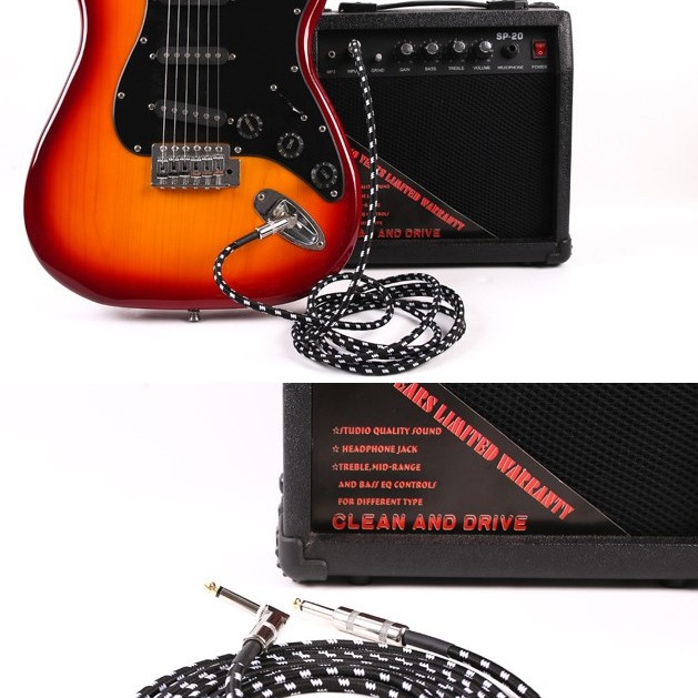 3米 結他音頻 降噪連接線 Jack Cable 6.35 直彎頭 結他線 6.5音頻線