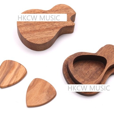結他 木製撥片 結他型 撥片盒套裝 Wooden PICK