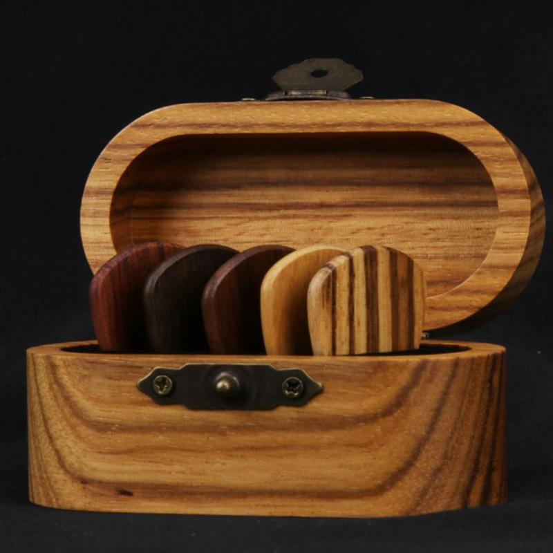 結他 木製撥片 連撥片 木製收納盒套裝 Wooden PICK