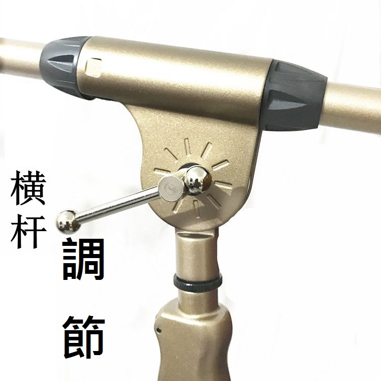 全金屬手壓 升降式 加厚型 microphone stand 金色咪架