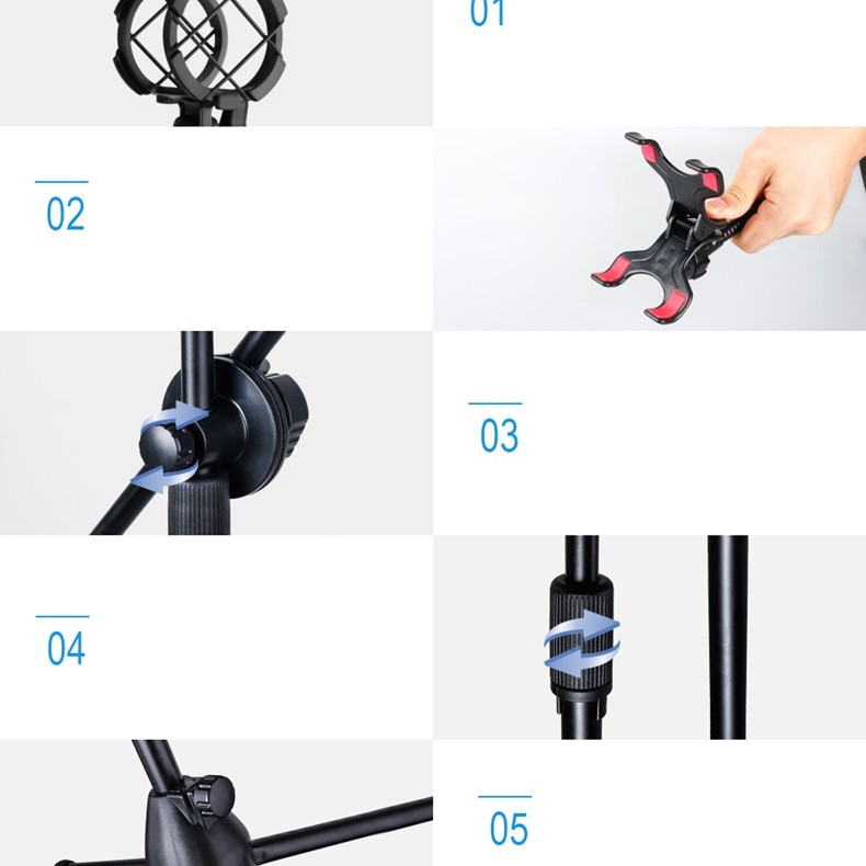 多合一直播 手機夾 連防噴罩 落地咪架 MV MICROPHONE STAND