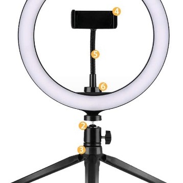 26cm 座檯 LED環形燈 直播手機夾支架 環形 補光燈 支架