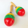 20CM 兒童木質 四色大沙錘 maraca (單個裝)