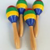 20CM 兒童木質 四色大沙錘 maraca (單個裝)