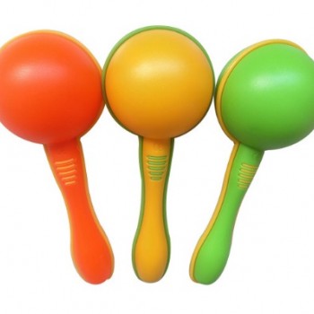 16CM 兒童圓頭 塑膠沙錘 maraca (單個裝)