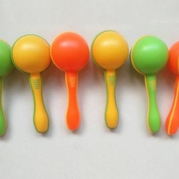 16CM 兒童圓頭 塑膠沙錘 maraca (單個裝)