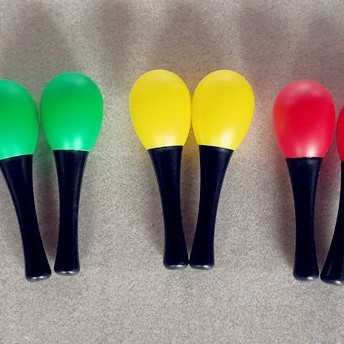 13CM 兒童 塑膠沙錘 maraca (一對)