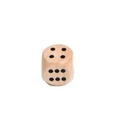 兒童 遊戲骰子 木質 原木骰仔 6面骰子 色子 (單個裝) 1.2-2CM