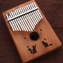 K17 17音 雙貓款 便携卡林巴 桃花芯木拇指琴 KALIMBA 