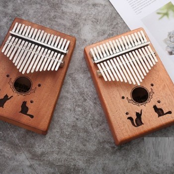K17 17音 雙貓款 便携卡林巴 桃花芯木拇指琴 KALIMBA 