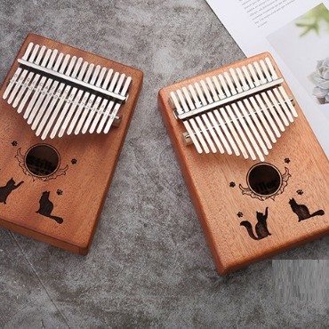 K17 17音 雙貓款 便携卡林巴 桃花芯木拇指琴 KALIMBA 