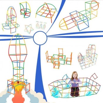 兒童 拼插吸管積木 益智吸管積木 