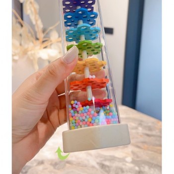 22CM 大木質款塑膠 雨聲沙筒 maraca(單個裝)