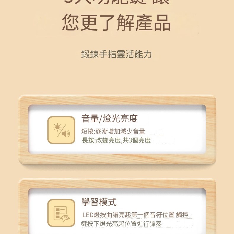 兒童 口袋迷你 彩虹燈光 早教電子琴
