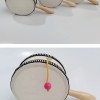 10CM 兒童 木質手摇鼓 手搖撥浪鼓 原木色