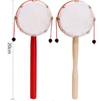 7CM 兒童 木質手摇鼓 手搖撥浪鼓