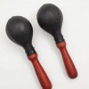 26CM 兒童圓頭 大塑膠沙錘 黑色 maraca (單個裝)
