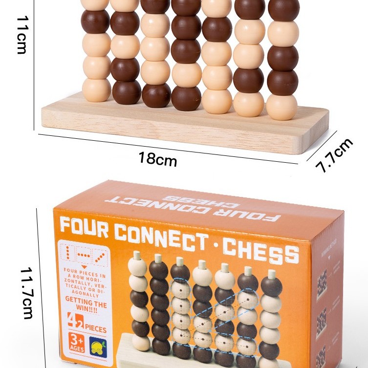 兒童木製 立體 四子棋 四連棋