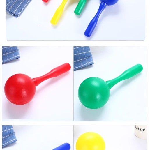 20CM 兒童 彩色塑膠沙錘 maraca (單個裝)