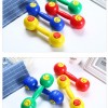 19CM 兒童 彩色笑臉雙頭 塑膠沙錘 maraca (單個裝)