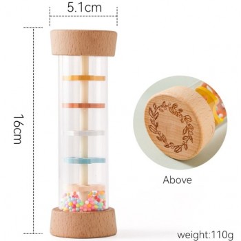 16CM 木質款塑膠 雨聲沙筒 maraca(單個裝)