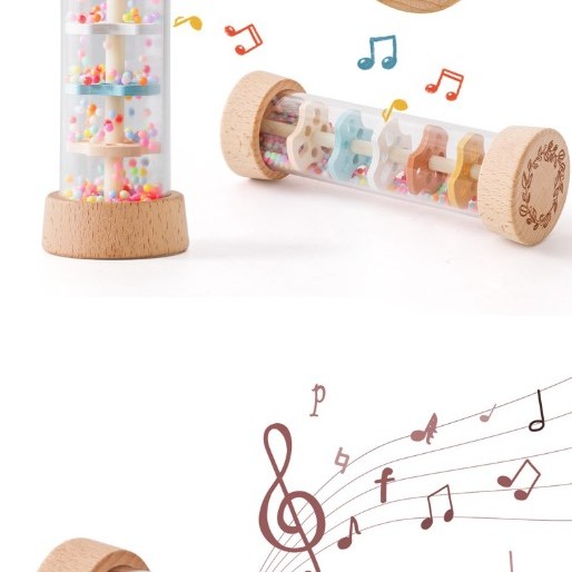 16CM 木質款塑膠 雨聲沙筒 maraca(單個裝)
