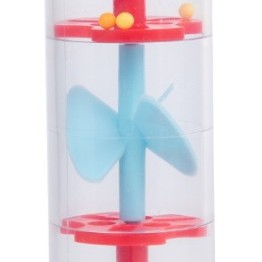 19CM 大木質款塑膠 兔子與熊 雨聲沙筒 maraca(單個裝)
