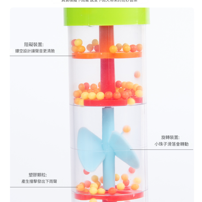 19CM 大木質款塑膠 兔子與熊 雨聲沙筒 maraca(單個裝)