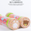 19CM 大木質款塑膠 兔子與熊 雨聲沙筒 maraca(單個裝)