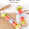 19CM 大木質款塑膠 兔子與熊 雨聲沙筒 maraca(單個裝)