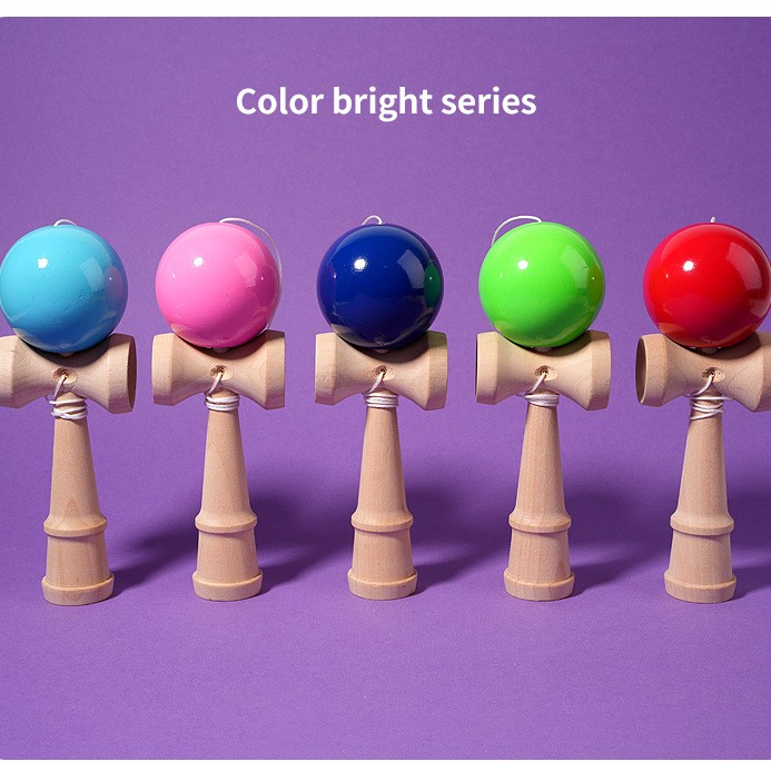 木製技巧球 劍球 劍玉 Kendama 條紋款 (18CM) KE01