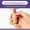 木製技巧球 劍球 劍玉 Kendama 條紋款 (18CM) KE01