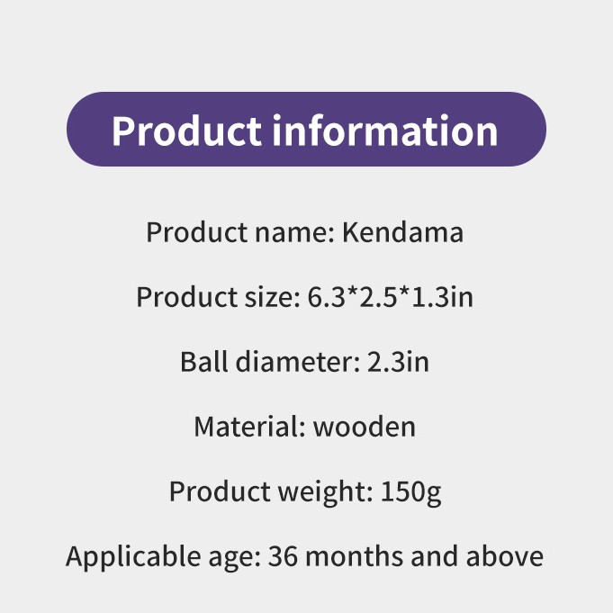 木製技巧球 劍球 劍玉 Kendama 條紋款 (18CM) KE01
