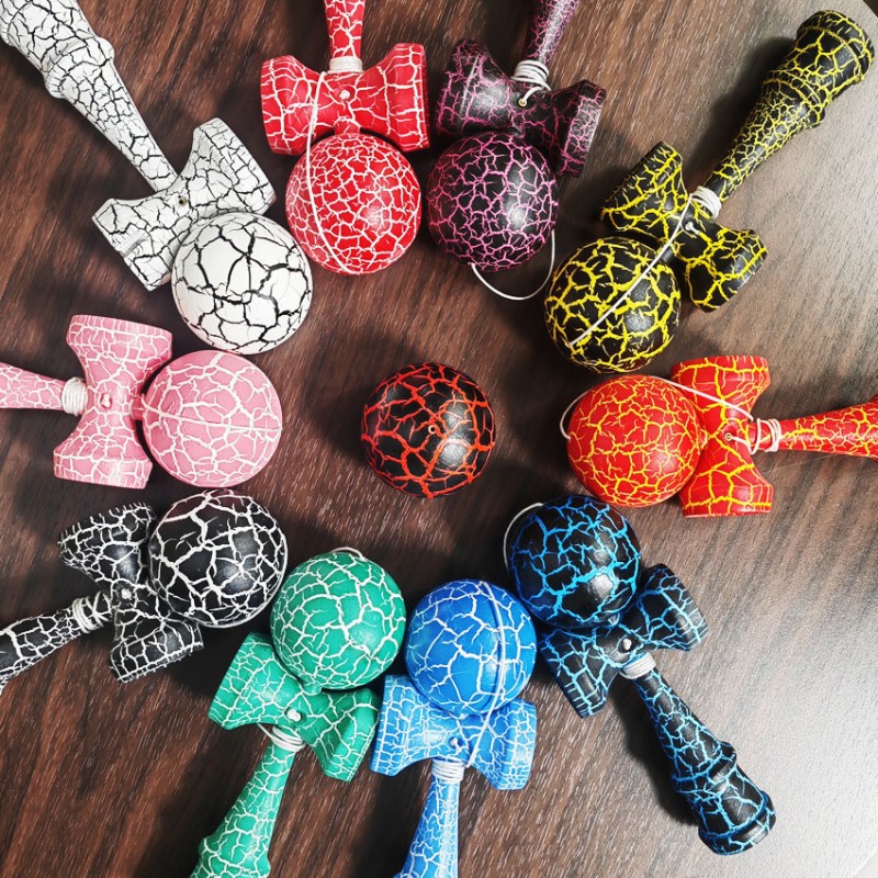 木製技巧球 劍球 劍玉 Kendama 裂紋款 (18CM) KE02