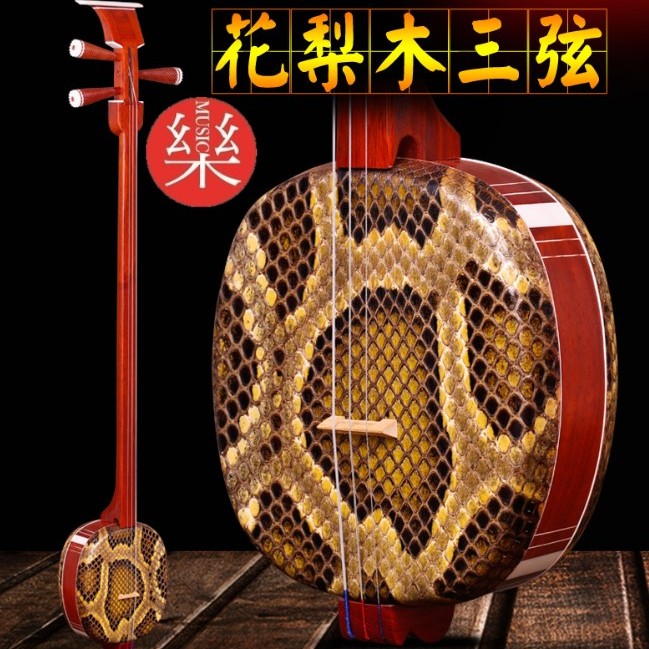 CS 紅花梨木 三弦琴 大三弦琴