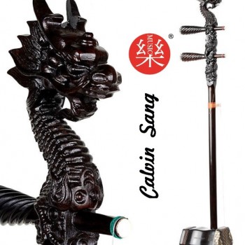 CS 精品黑檀木 龍頭雕刻 二胡 05A