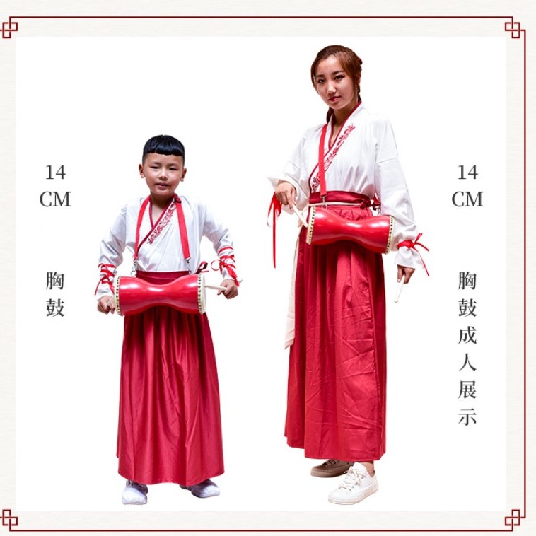 12CM 牛皮胸鼓 曲漾腰鼓 兒童腰鼓