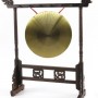 22厘米 銅鑼 連 雞翅木真龍支架 一套