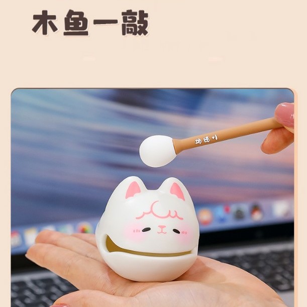 可愛卡通小動物款 小木魚 一套6款套裝