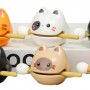 可愛卡通小貓 小狗款 小木魚 一套6款套裝